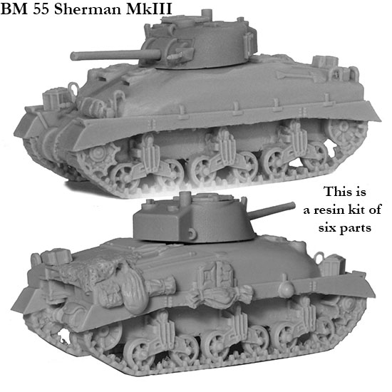 Perry Miniatures BM 55 char Sherman Mk III résine 28mm