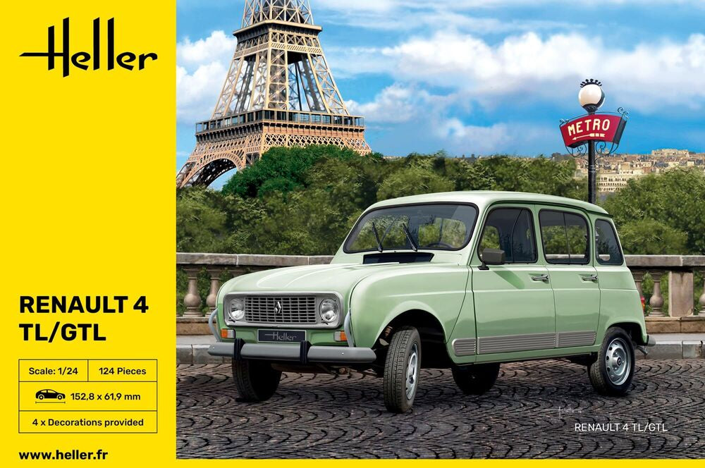 Heller Renault 4TL/GTL 1/24 maquette voiture française