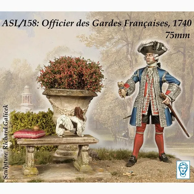 Art Girona Miniatures Officier Gardes Françaises 1740 figurine édition limitée