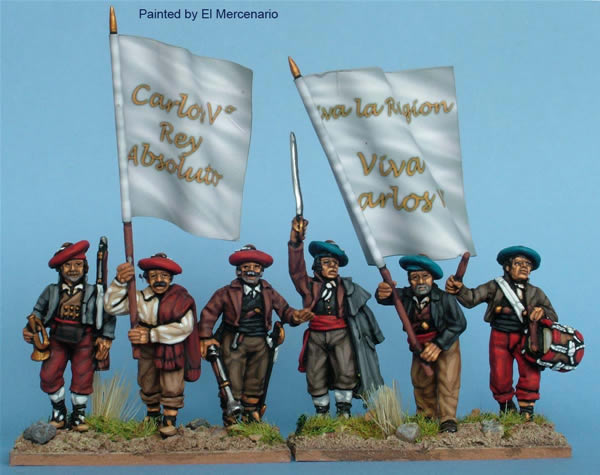 Perry Miniatures Carlist War CAT23 figurines commandement béret basque
