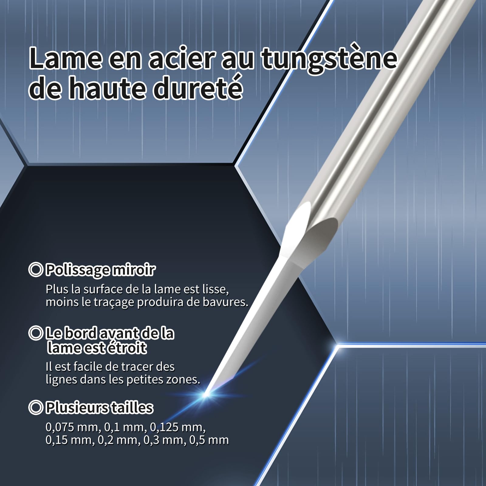 Bucasso Tools Scriber set gravure 7 lames tungstène atelier