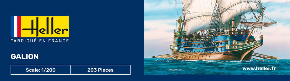 Heller Starter Kit Galion maquette bateau 1/200 complète