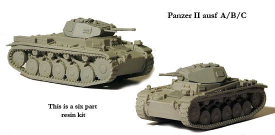 Perry Miniatures World War 2 BM 14 maquette Panzer II Ausf A/B/C