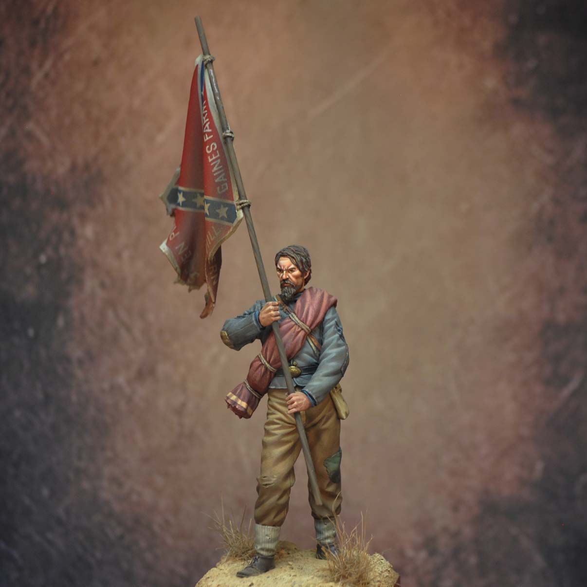 Art Girona 70mm Color Bearer 11th Mississippi figurine 1863