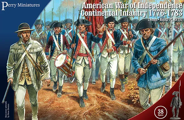 Perry AW 250 Continental Infantry boîte figurines 38 pièces 1776-1783
