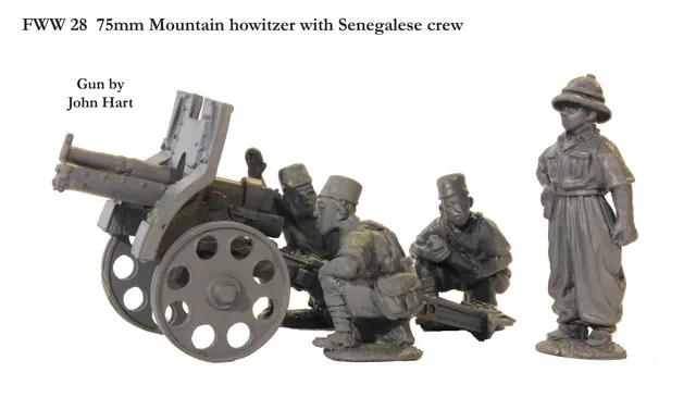 Perry Miniatures World War 2 FWW 28 obusier 75mm maquette