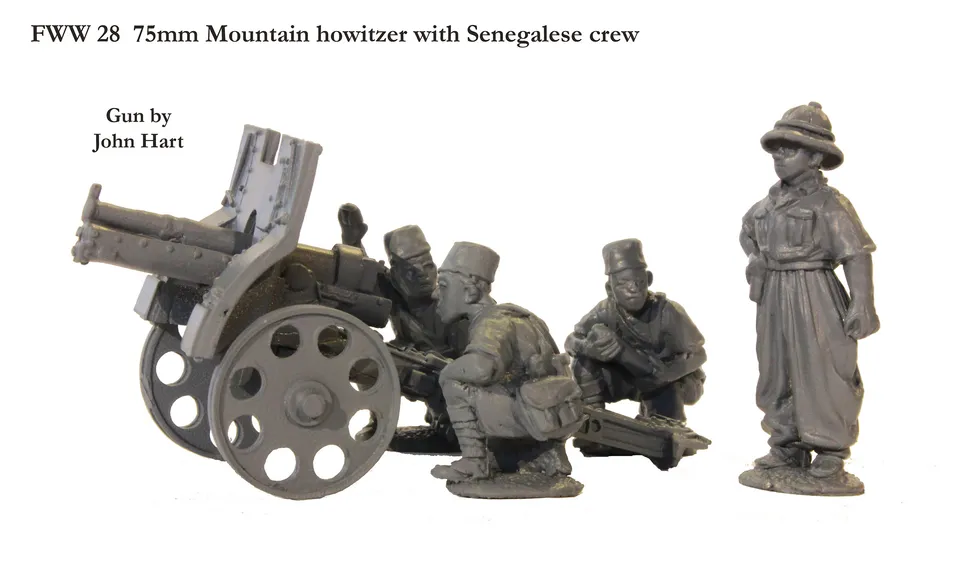 Perry Miniatures World War 2 FWW 28 obusier 75mm maquette