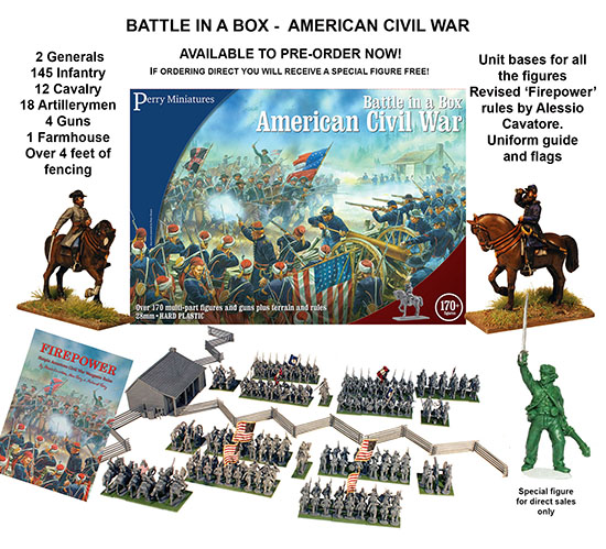 Perry Miniatures American Civil War BB1 Battle in a Box boîte figurines 28mm