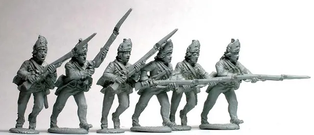 Perry Miniatures AW96 figurines fusiliers Hesse-Cassel charge