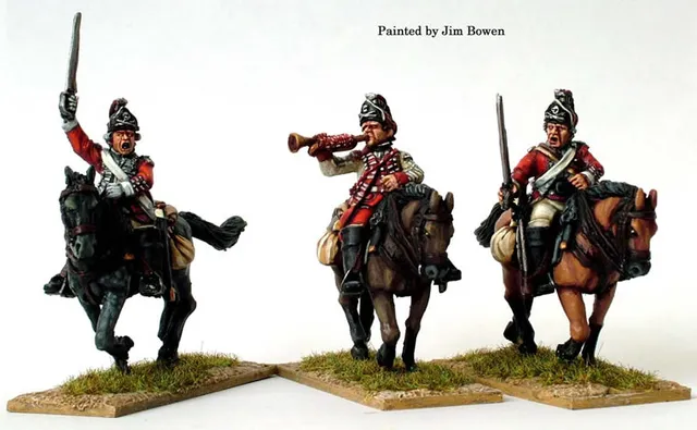 Perry AW13 figurines 17th Light Dragoons command métal 28 mm