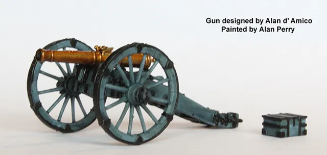 Perry Napoleonic DOW 19 Canon prussien maquette 3 pounder