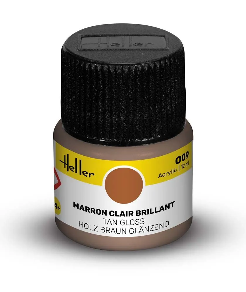 Heller Acrylic 009 peinture marron clair brillant
