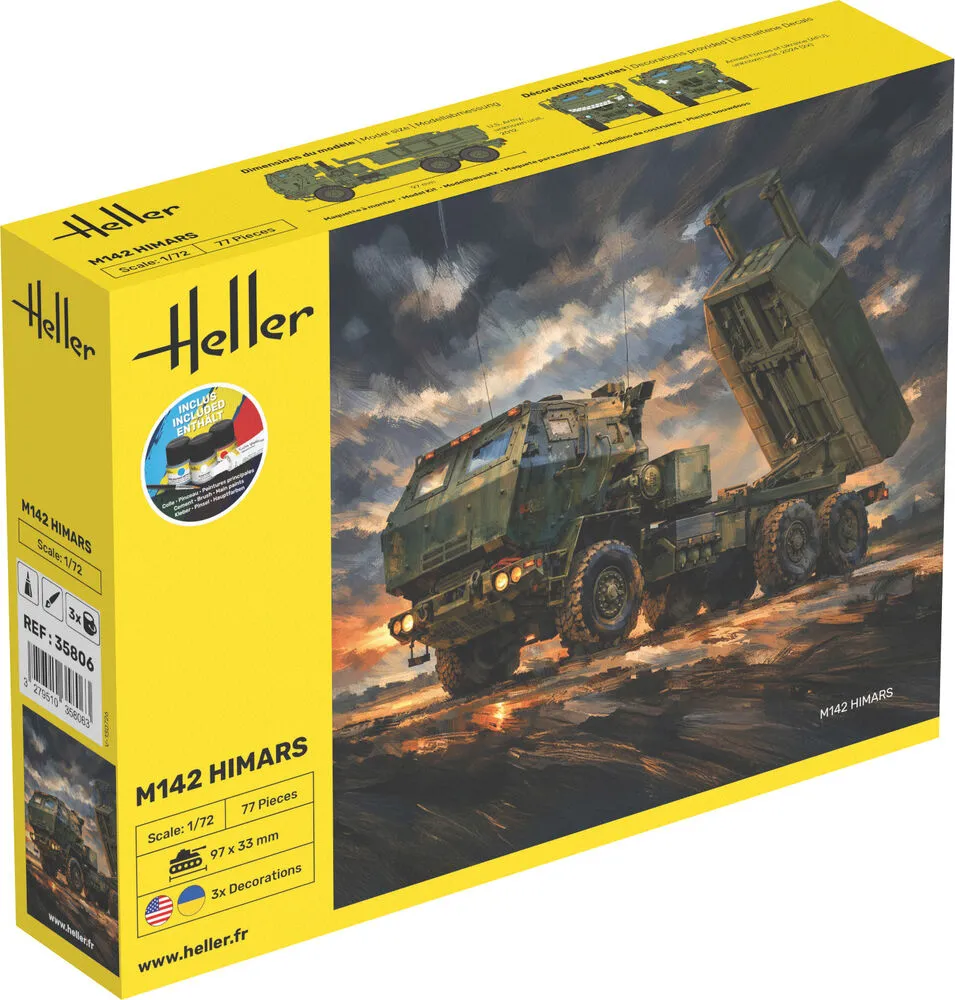 Heller Starter Kit M142 HIMARS 1/72 maquette char complet