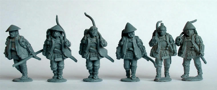 Perry Miniatures Samurai SAM58 archers ashigaru figurines haori