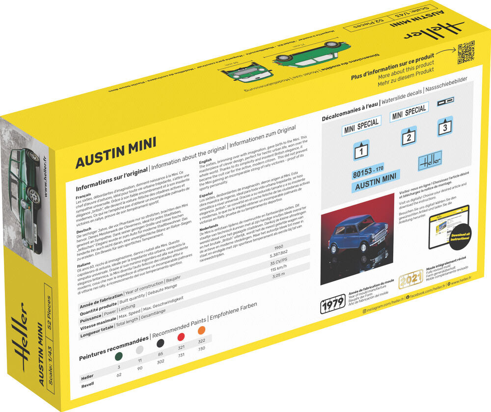 Heller Starter Kit Mini maquette voiture 1/43 kit complet