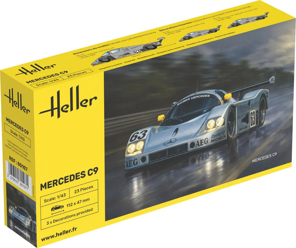 Heller The 9.99 Mercedes C9 1/43 maquette voiture Le Mans