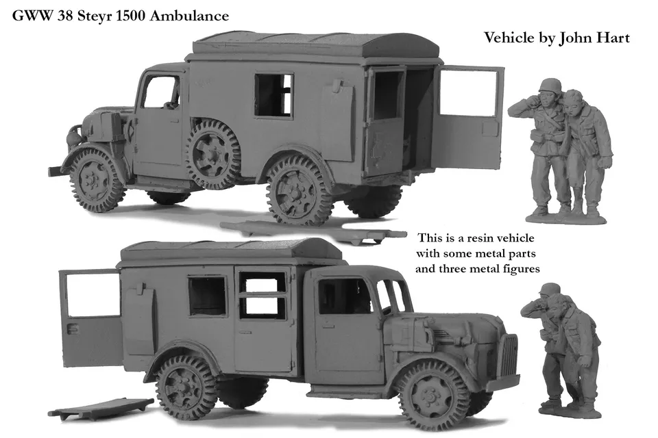 Perry Miniatures World War 2 GWW 38 Steyr 1500 maquette ambulance