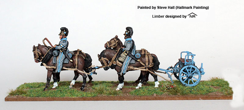 Perry Miniatures Napoleonic BAV 27 attelage 4 chevaux miniature