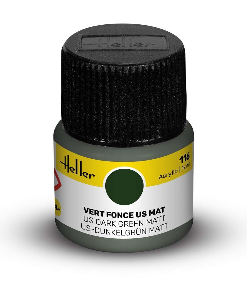 Heller 116 vert foncé US mat peinture acrylique