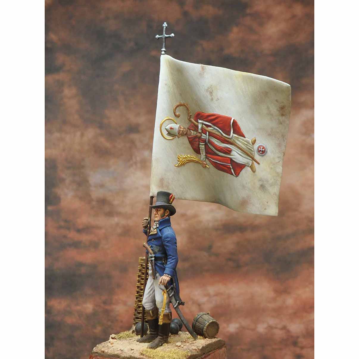 ART GIRONA Napoleonic Abanderat figurine porte-drapeau