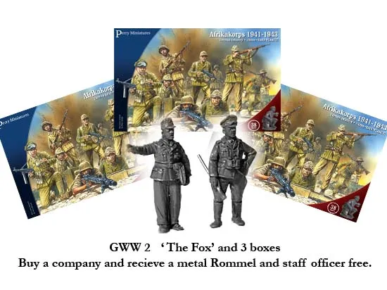 Perry Miniatures GWW2 figurines Afrikakorps Rommel 28mm