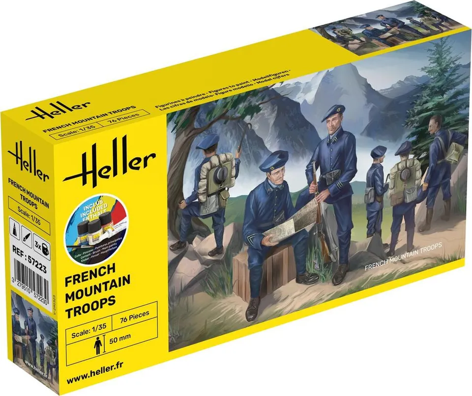 Heller Starter Kit French Mountain Troops Figurines 1/35 Complet