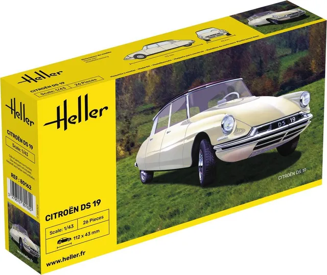 Heller Citroen DS 19 maquette voiture 1/43 classique