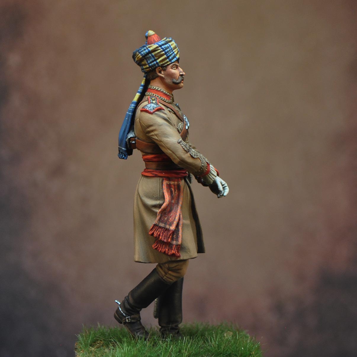 ART GIRONA 70mm Risaldar Queen Victoria's Own Guides 1912 figurine