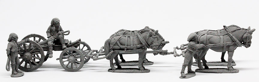 Perry Napoleonic SPA41 limber mules canon 8pdr figurines 28mm