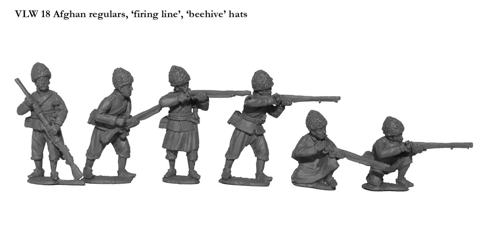 Perry VLW 18 Afghans réguliers ligne de tir figurines 28mm