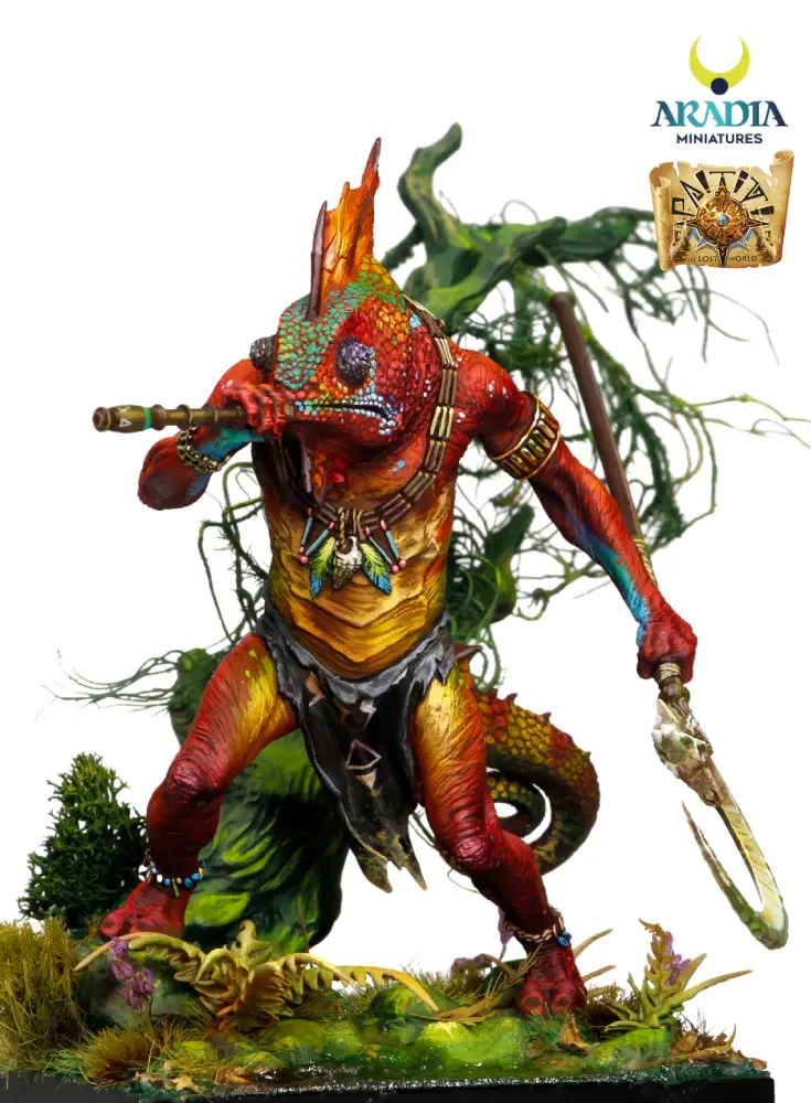Aradia Paititi Xlaloc figurine à peindre homme caméléon