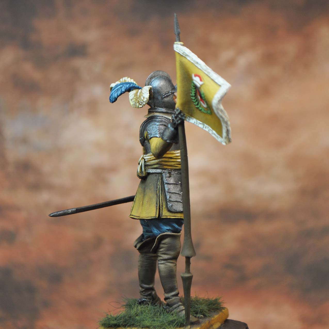 Art Girona General Serie Guerre Trente Ans étendard saxon