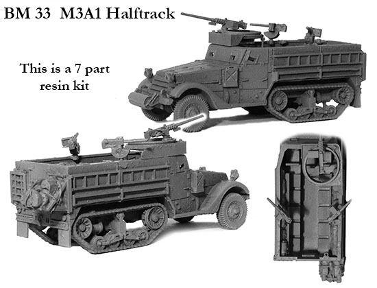 Perry Miniatures World War 2 BM 33 M3A1 maquette Halftrack 28mm