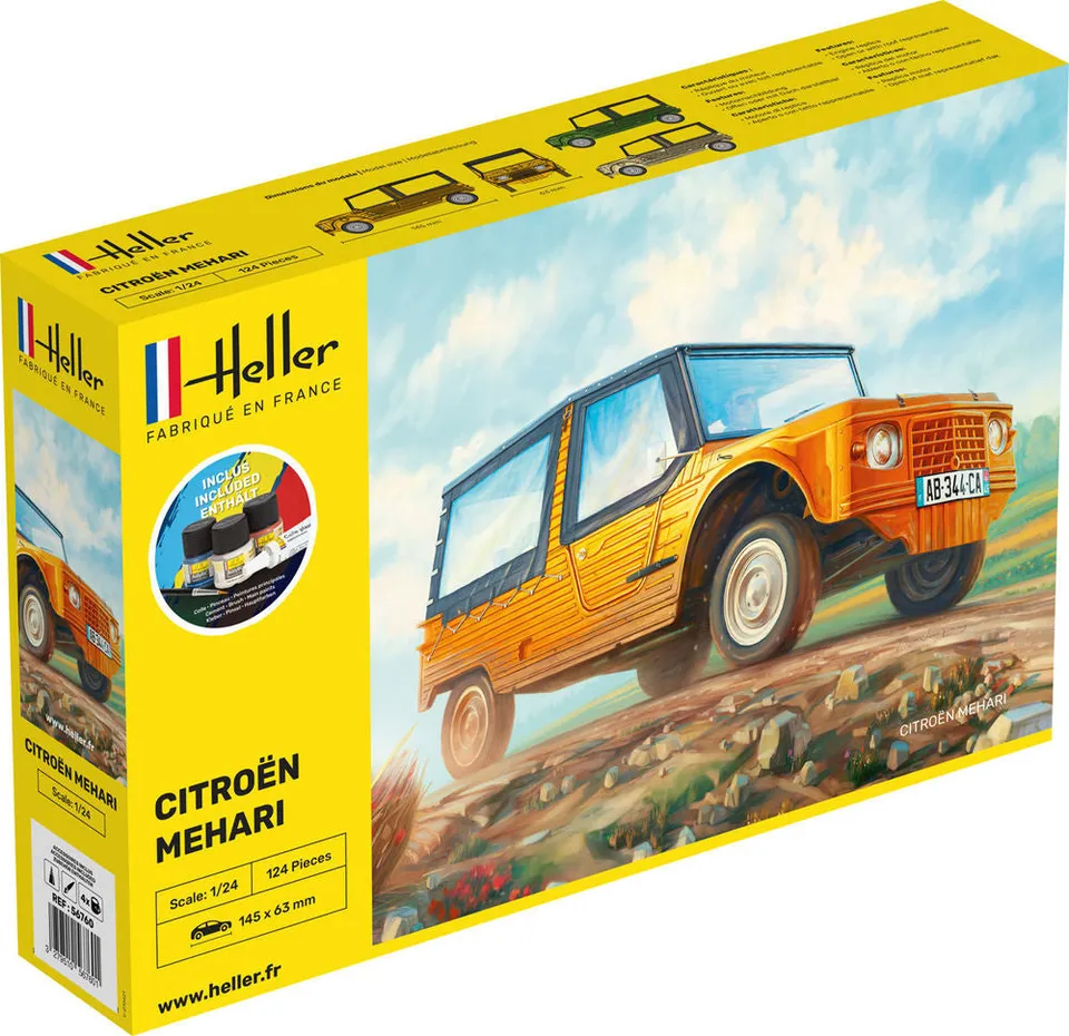 Heller Starter Kit Citroën Méhari maquette 1/24 complète