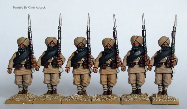 Perry Miniatures SB69 Infanterie sikh figurines marche