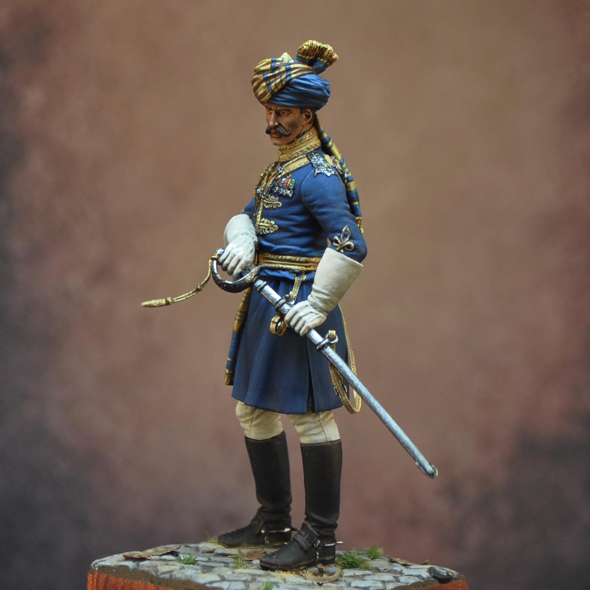 Art Girona 70mm Risaldar-Major 15th Lancers figurine 1937
