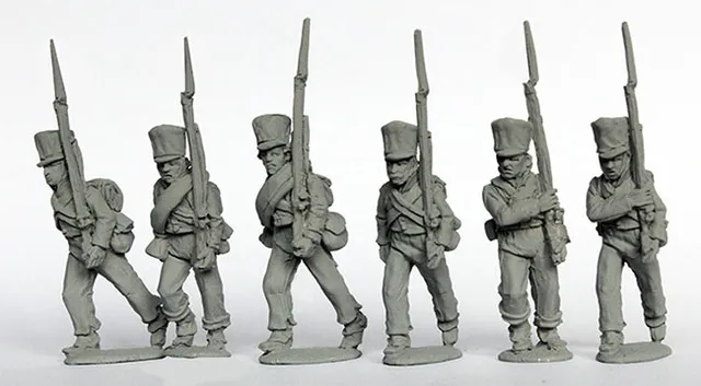 Perry PN56 Reservists figurines shakos marche Prussiens