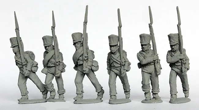 Perry PN56 Reservists figurines shakos marche Prussiens