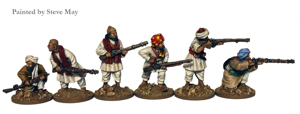 Perry VLW 4 Tribus Afghanes Enfield figurines coloniales