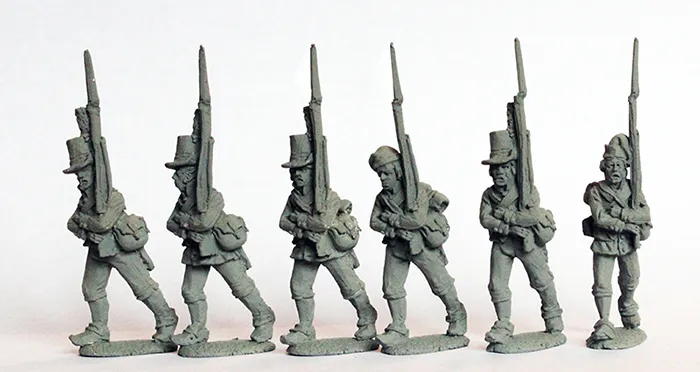 Perry Napoleonic DAN19 Landeværn figurines marche sabots