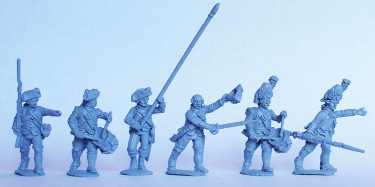 Perry AW153 French Infantry figurines 28mm commandement 1779