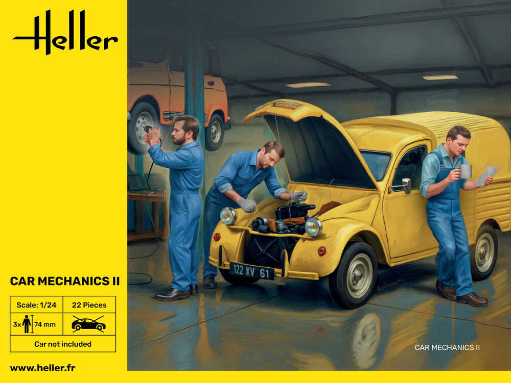 Heller Historical Collection Car Mechanics II figurines 1/24 garage