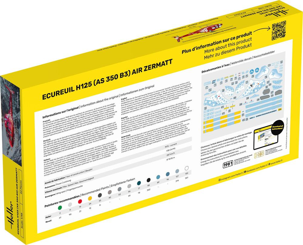 Heller Starter Kit Écureuil H125 1/48 maquette hélico