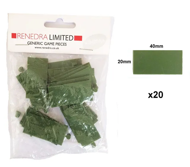 Perry Accessoires B71 socles 40x20mm plastique lot