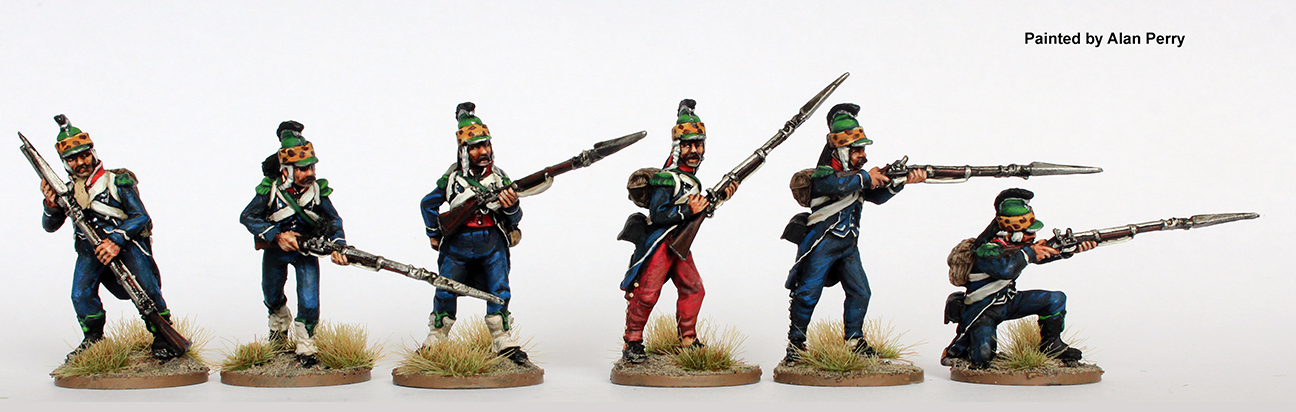 Perry REVF 21 figurines Chasseurs légers casque classique