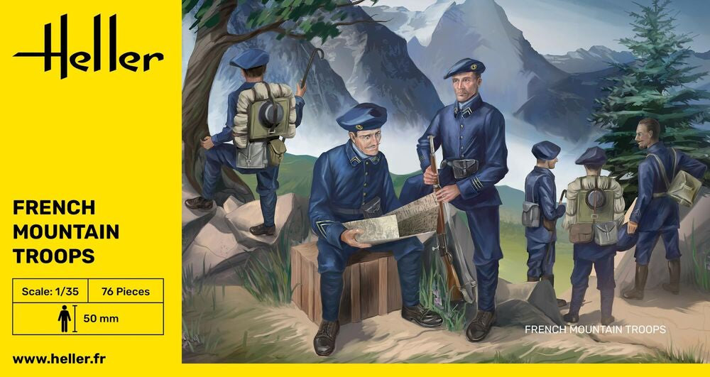 Heller Historical French Mountain Troops figurines 1/35