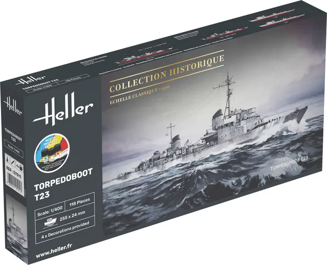 Heller Starter Kit Torpedoboot T23 1/400 maquette bateau guerre