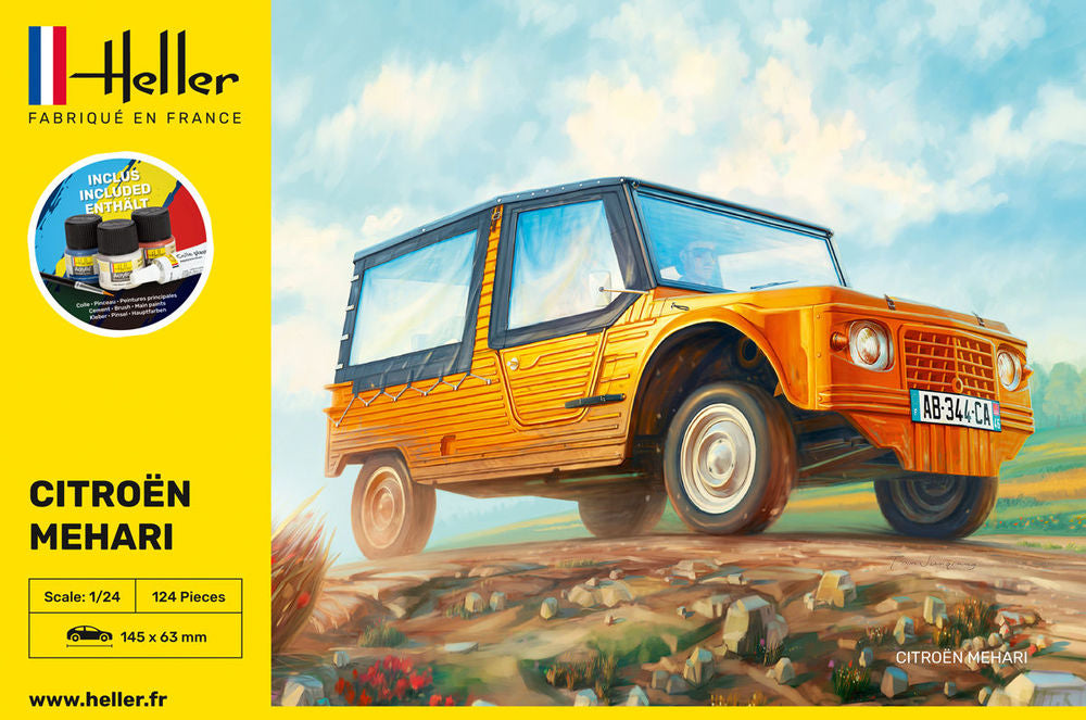 Heller Starter Kit Citroën Méhari maquette 1/24 complète