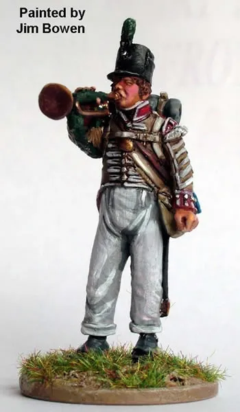 Perry 40mm PE55 clairon infanterie légère figurine debout