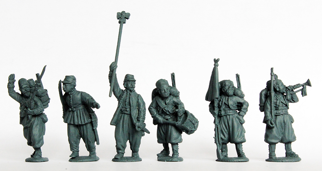 Perry Franco-Prussian FRE 32 figurines zouaves commandement 28mm